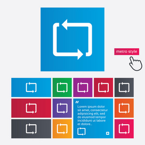 重复图标。循环符号。刷新标志