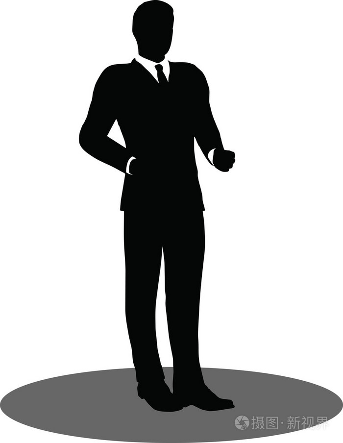 商业人物站剪影