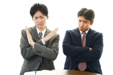 强调亚洲商人照片