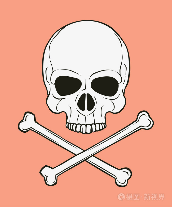 单色骷髅图