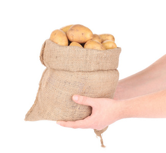 手里拿着麻袋土豆