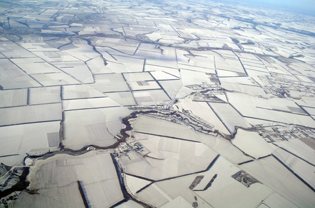 冬天的鸟瞰图乌克兰