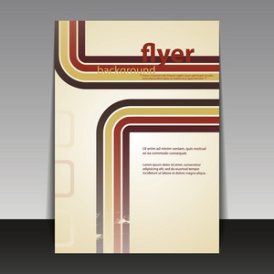 传单或封面设计与抽象曲线图片
