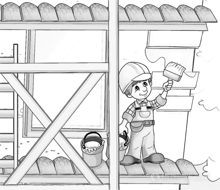 在建筑工地上的孩子