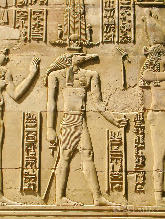 埃及翁庙索贝克t的鳄鱼头神