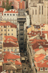 圣贾斯塔电梯或电梯 elevador de 圣胡斯塔，里斯本，葡萄牙
