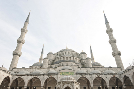 在土耳其伊斯坦布尔的蓝色清真寺