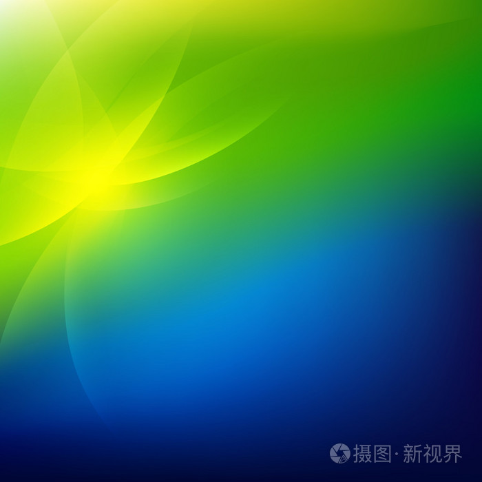 绿色和蓝色的自然背景