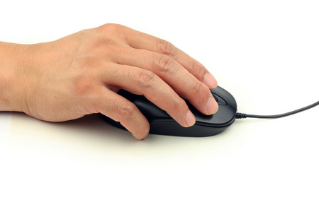 计算机鼠标用一只手