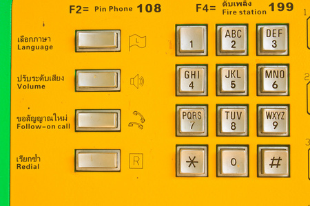 按钮编号公共电话