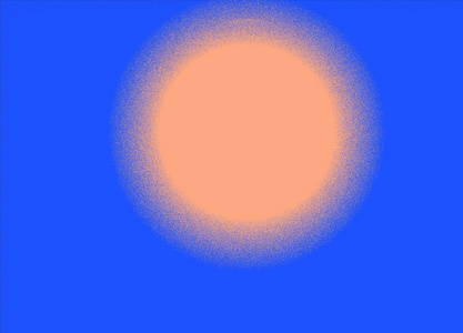 蓝蓝的天空背景上的抽象橘黄色的太阳