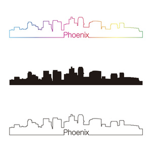 凤凰城的天际线直线型，彩虹