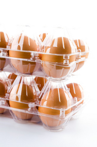 鸡蛋包装孤立白色背景