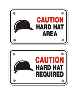 谨慎安全帽地区标志矩形