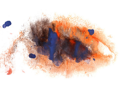 抽象绘画描边的红色 蓝色墨水水彩笔水上校
