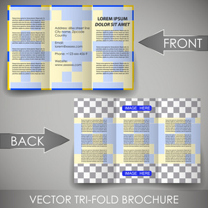 业务三折叠传单模板 企业宣传册或封面设计