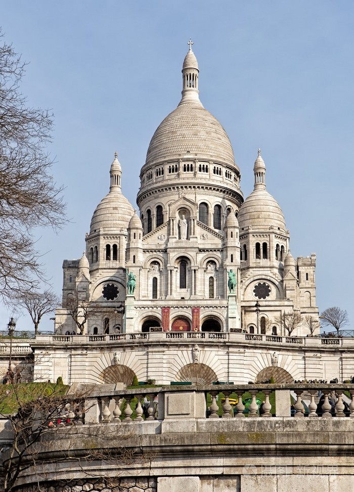 在巴黎,法国的大教堂圣心大教堂