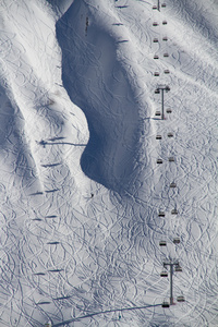 滑雪度假村红波利亚纳，俄罗斯的升降椅