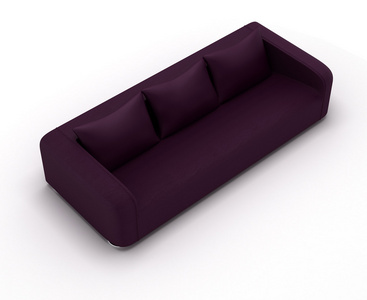 紫色皮革沙发