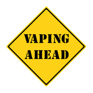 vaping 前方标志