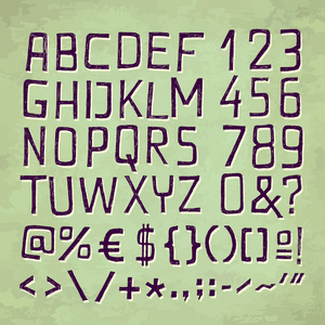 阿罗哈苏美尔手绘制的字体绿色背景