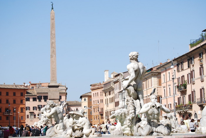 丰塔纳德尔摩洛在纳沃纳广场意大利罗马