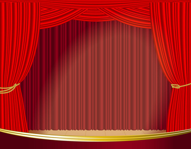 红幕布图片