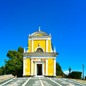 波托菲诺，san giorgio 天主教会具有里程碑意义。意大利利古里亚