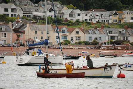 在 shaldon，德文郡，英国，英国的海滨