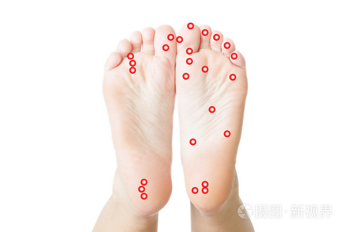 女性足部的穴位按摩照片 正版商用图片1fiabs 摄图新视界