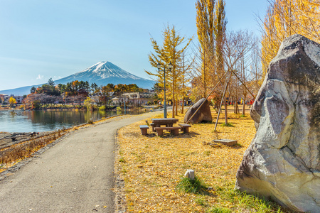 从湖河口湖，日本富士山