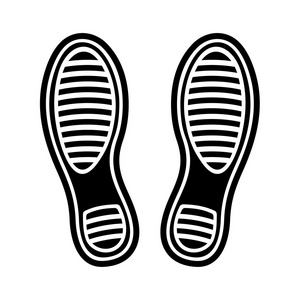 矢量图印记的集合 sole 鞋黑鞋印集合的印记鞋底鞋黑色剪影.矢量图