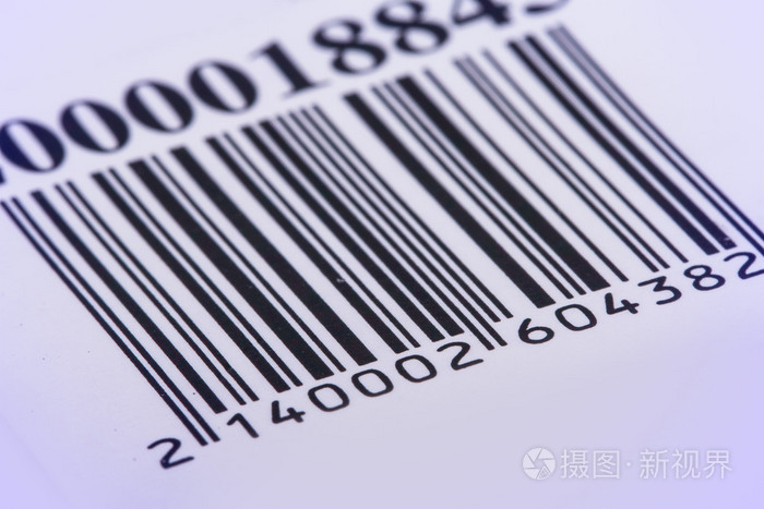 白色衬底上的条码