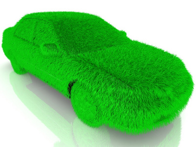 青草覆盖汽车生态绿色运输