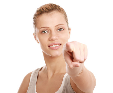 指着你的女人图片