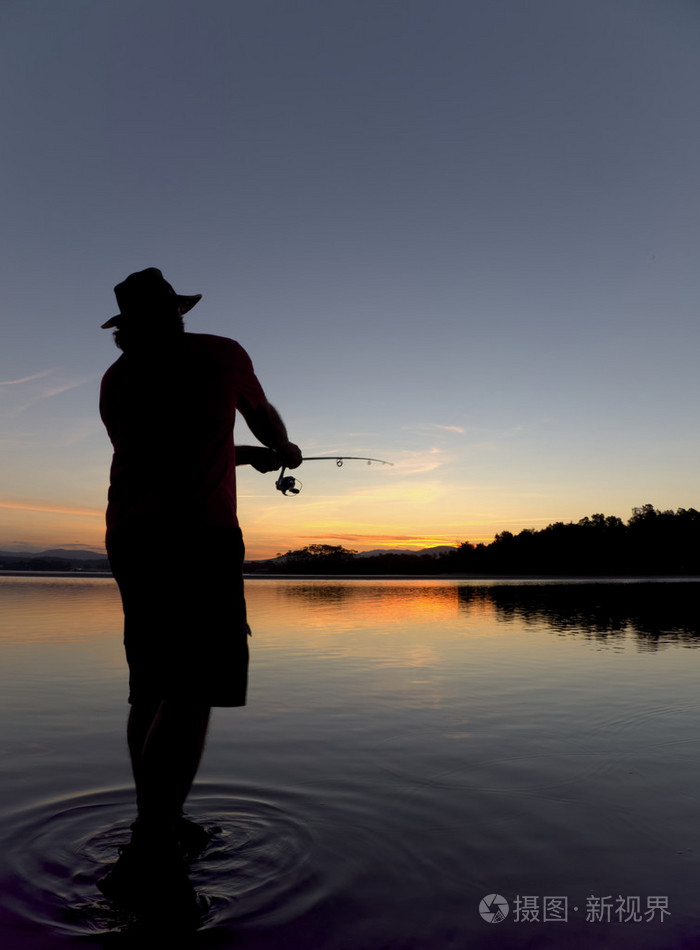 在澳大利亚的渔夫