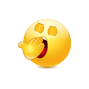 打哈欠卡通图片