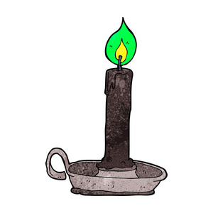 卡通幽灵般的黑色蜡烛