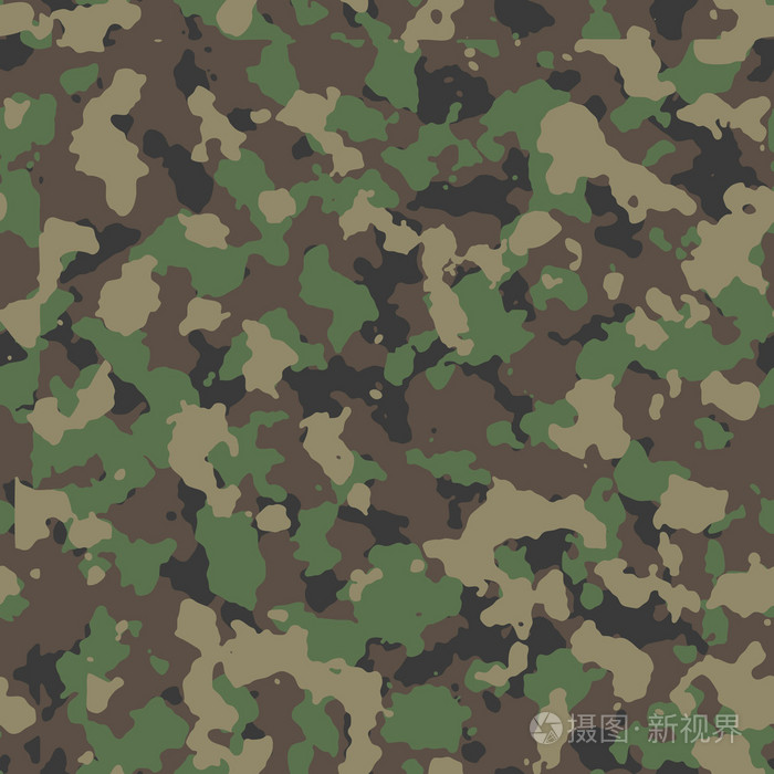 摄图新视界 插画 纹理背景 林地迷彩图案.eps