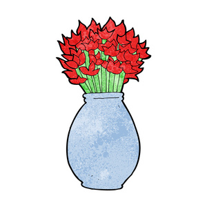卡通花瓶的花