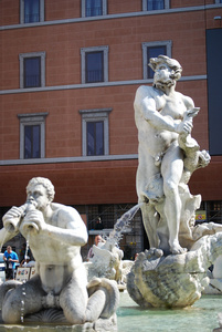 丰塔纳德尔摩洛在纳沃纳广场。意大利罗马