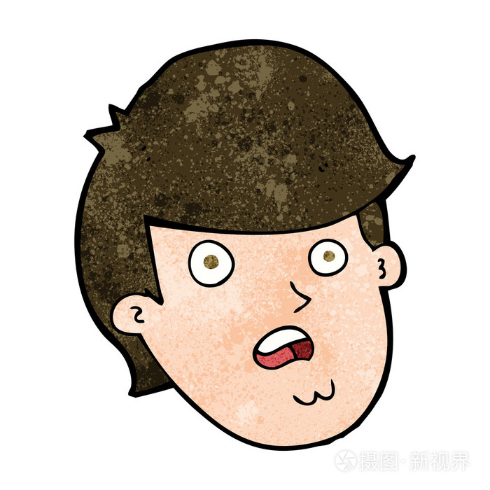 卡通漫画与大下巴的人