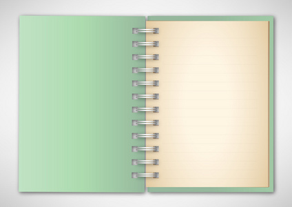 绿色封面的笔记本图片