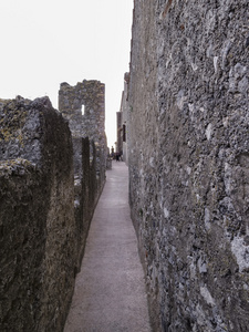 意大利的托斯卡纳，卡帕尔比奥，外墙的老城
