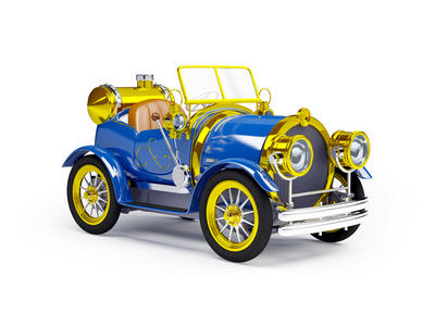 1910 蓝色复古车