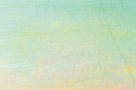 油画颜料的背景下,明亮的群青蓝色, 黄色, 粉红色, 绿松石, 大画笔