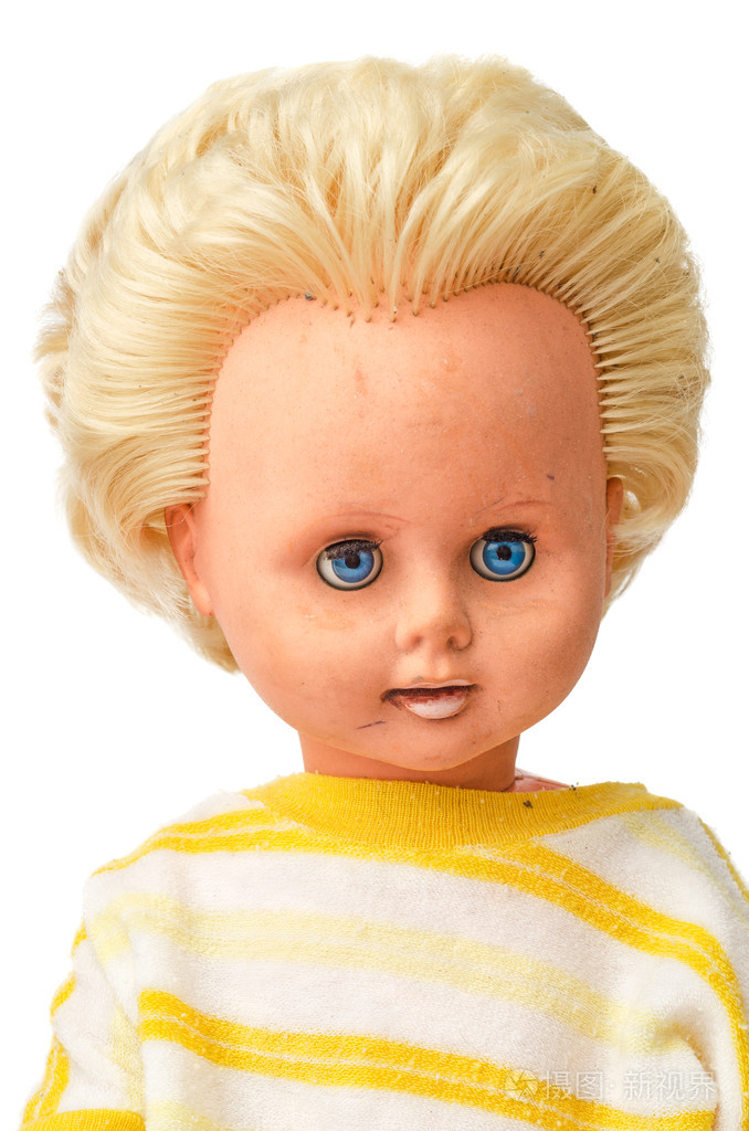 旧塑料的芭比娃娃