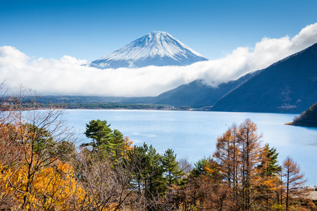 从湖山富士视图