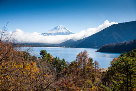 从湖山富士视图