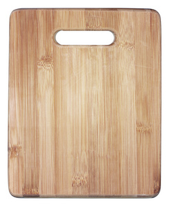 竹菜板用于烹调。木材纹理